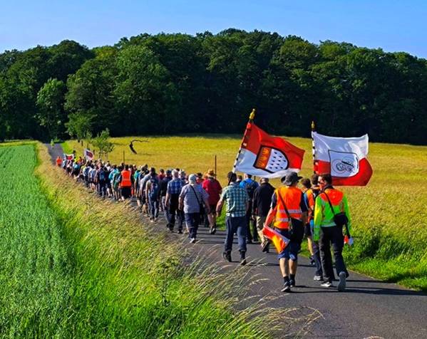Pilgergruppe Köln-Porz-Urbach auf dem Pilgerweg nach Walldürn